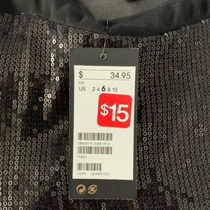 Black sequence shirt